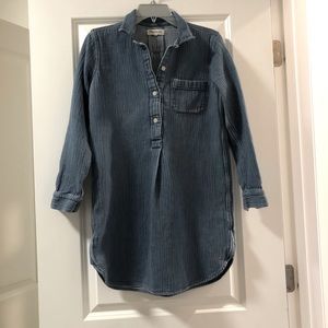 Madewell Chambray Popover Shirtdress